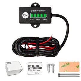 NInE-ROnG Battery Fuel Gauges for Lead-Acid, 18650, LiFePO4 Batteries, 12V-48V DC, Battery Capacity Indicator