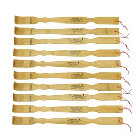 BambooMN 30 Piece 17.5 Inch Logo Traditional Bamboo Back Scratchers for Instant Reliefs on Itchy Back
