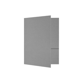 6 x 9 Small Presentation Folders - Sterling Gray Linen (25 Qty) | Two Interior Pockets | Perfect for Pamphlets, Stepped Inserts, Conferences, Presentations | 100lb. Cover Stock | SPF-GRLI-25