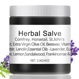 Organic Herbal Salve 4oz - Organic Herbal Salve Cream - Comfrey Organic Herbal Salve Ointment - Moisturizing Body Cream - Soothing Body Moisturizer,Relieve Joint Discomfort - Comfrey Salve Skin Care