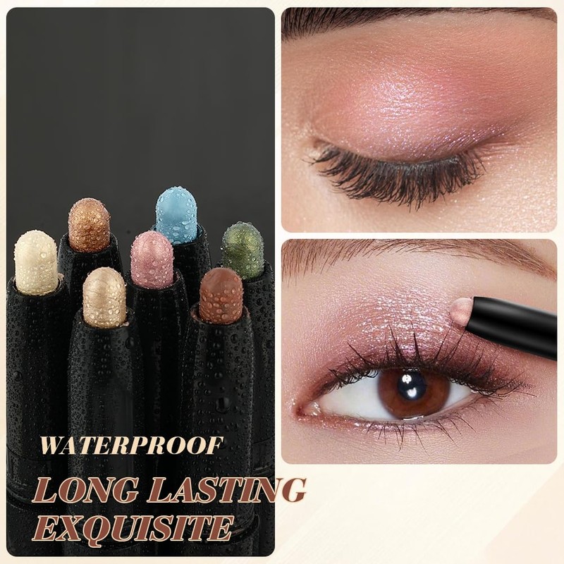 BUTBU Eyeshadow Stick, Shimmer Eye Shadow Stick, Cream Eyeshadow, Blendable