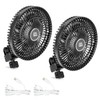 KEMIMOTO 2-Pack Golf Cart Fan with 3 Light Modes &