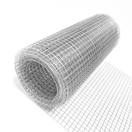Hardware Cloth 1/4 inch 8inx20ft,Chicken Wire Mesh Fence,Galvanized After Welding 23 Gauge,Wire Mesh Roll Wire Cloth for Chicken Pen/Coop Fences, Garden Fences,Screen Meshs,Poultry Netting Cage