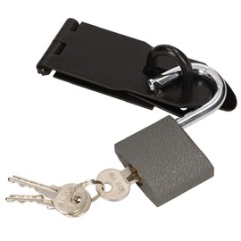KOTARBAU® Hasp with Padlock Various Sizes Hasp Hinge Throw Armoured Bolt Door Lock Security Hasp Powder Coated Hasp (120 mm)