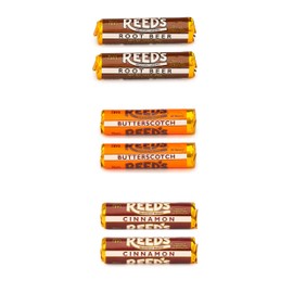 Reed’s Candy Rolls | Pack of Two Butterscotch + Two Cinnamon + Two Root Beer Rolls | Traditional Butterscotch + Cinnamon +Root Beer Hard Candy | Creamy Old-Fashioned Candy Brought To You By Iconic Candy | Six Rolls (Butterscotch, Cinnamon, Root Beer, 1.01oz (Pack of 6))