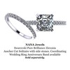 NANA Jewels 2.00ct Asscher Cut Cathedral Solitaire Engagement Ring, Pure