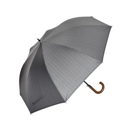 Genuine UMBRELLA WORKS Long Umbrella, For Sun and Rain, Men's Long Umbrella, UV Reduction Rate Over 99%, Light Shielding Rate Over 99%, Stripe Print 25.6 inches (65 cm) x 8 Ribs, One-Touch Jump