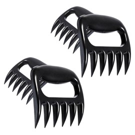 UILYNIU 4 Pcs Meat Shredder Claws, Bear Meat Paws, Pulled Pork Meat Shredder, Barbecue Tools, Pulled Pork Shredder Claw, Meat Paw Claws for Handling Turkey, Chicken and Pulled Pork (Black)