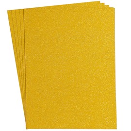 50 Sheets Glitter Cardstock Paper Glitter Thick Paper Cards for Birthday Party, Crafts and Invitations (Gold, 8 1/2 x 11 inches)