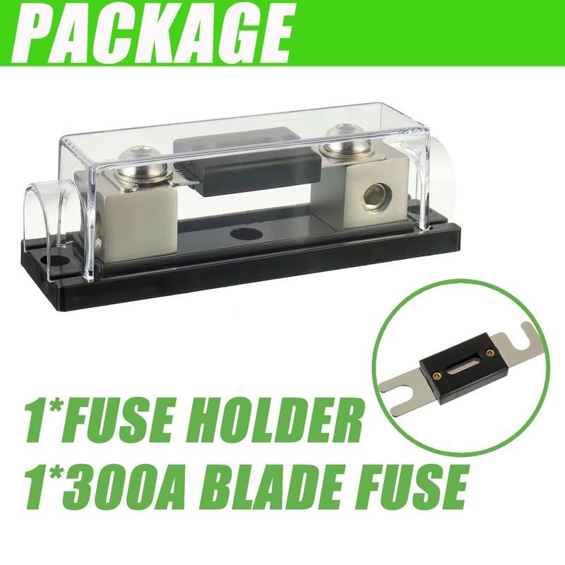 SIGANDG 0/2/4 Gauge AWG Inline ANL Fuse Holder with 300