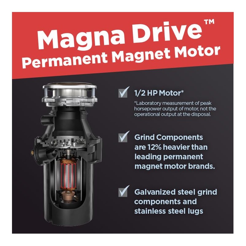 Amana A50 W/C Kitchen Garbage, 1/2 HP Motor Continuous Feed