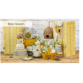 Boston International Ceramic Serving Platter, 10 x 8-Inches, Bee Haven