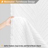BTTN 84 Extra Long Shower Curtain - 72x84 Tufted Leaves