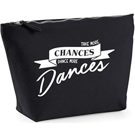 Hippowarehouse Take More Chances Dance More Dances printed make up cosmetic wash bag 18x19x9cm
