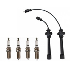 TRQ Ignition Kit Spark Plugs Spark Plugs Wire Set Compatible with 2001-2005 Chrysler Sebring Dodge Stratus