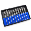 10-Piece Double-Cut Tungsten Carbide Rotary Burr Set for Grinding &