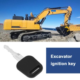 VGOL 5pcs Heavy-Duty Equipment Excavator Ignition Switch Keys Part Number 34B0557 Compatible with CLG Series Liugong Excavator Black 64x27mm