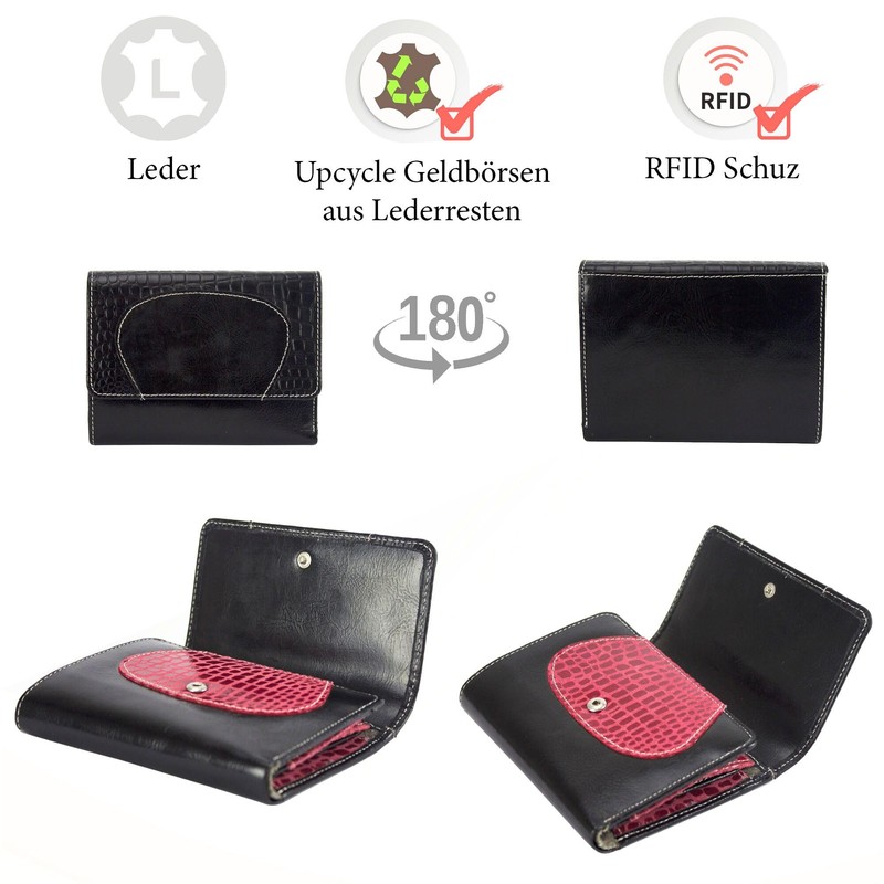 Sunsa Purses 81696 Women's Wallet Leather Wallet with RFID Protection