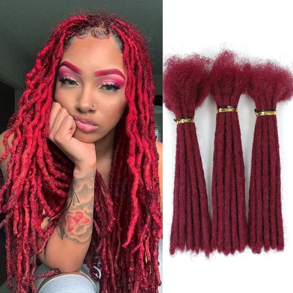6 Inch Loc Extensions Human Hair 0.6CM Width Dreadlock Extensions
