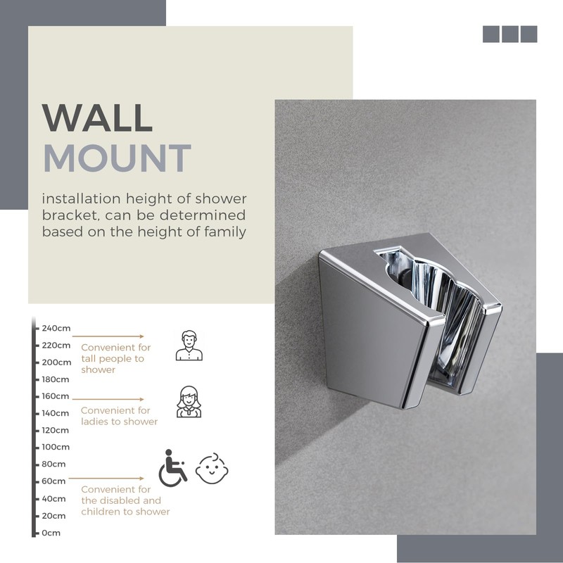 Hand Shower Bracket with Two Slot, Aomasi Bathroom Shower Head
