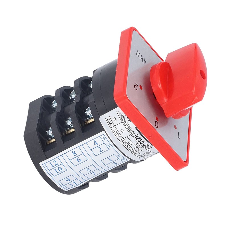 BERM Universal Changeover Switch Latching Rotary Knob 3 Pole 3