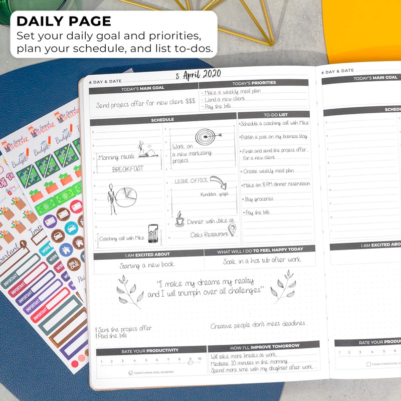 Clever Fox Planner Daily PRO - 8.5 x 11" A4