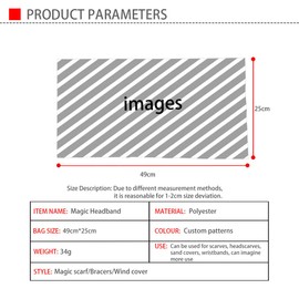 Buybai Balaclava Seamless Headbands Headwear Neck Gaiter Headwrap Sport Sweatband