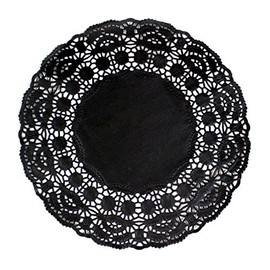 Garcia de Pou 250 Unit Round Doilies 21.5cm Paper Black 21.5 x 30 x 30cm