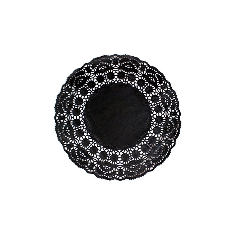 Garcia de Pou 250 Unit Round Doilies 21.5cm Paper Black