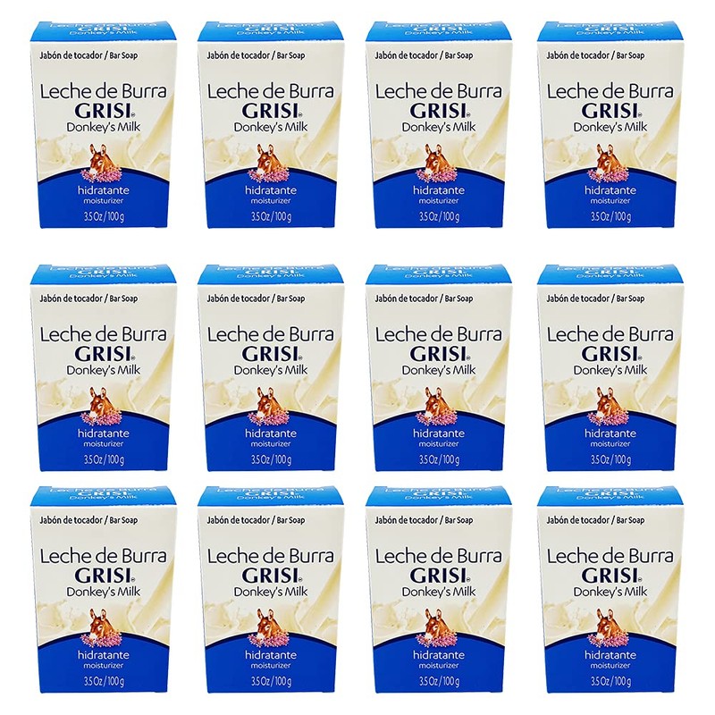 Grisi 12pk - Donkey's Milk Soap - Jabon Leche de