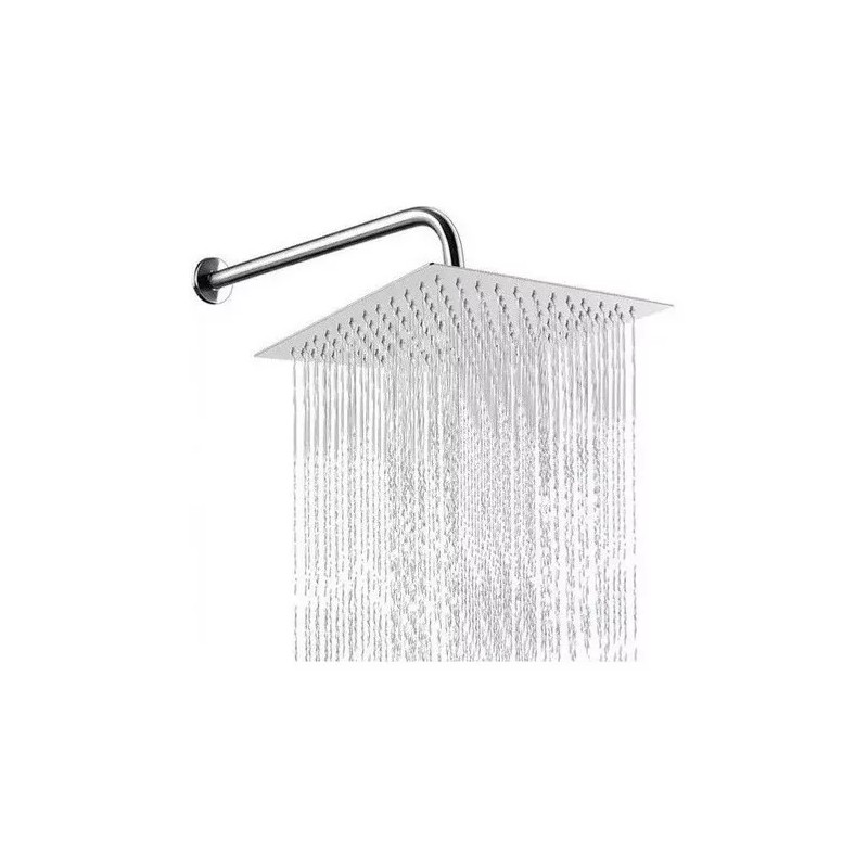 Sanplom 5 Pzs Regadera Cuadrada Acero Inox 8 + Tubo