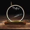 Backflow Incense Stick Holder with LED Light Ring, Ceramic Waterfall