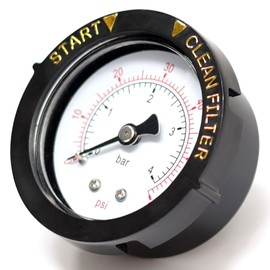 ECX2712B1 190059 Pressure Gauge Compatible with Hayward ProGrid DE Filter, Pool SPA Filter Part Replacement for Hayward SwimClear XStream Sand and Cartridge Filter, 0-60 PSI 1/4" NPT Center Back Mount