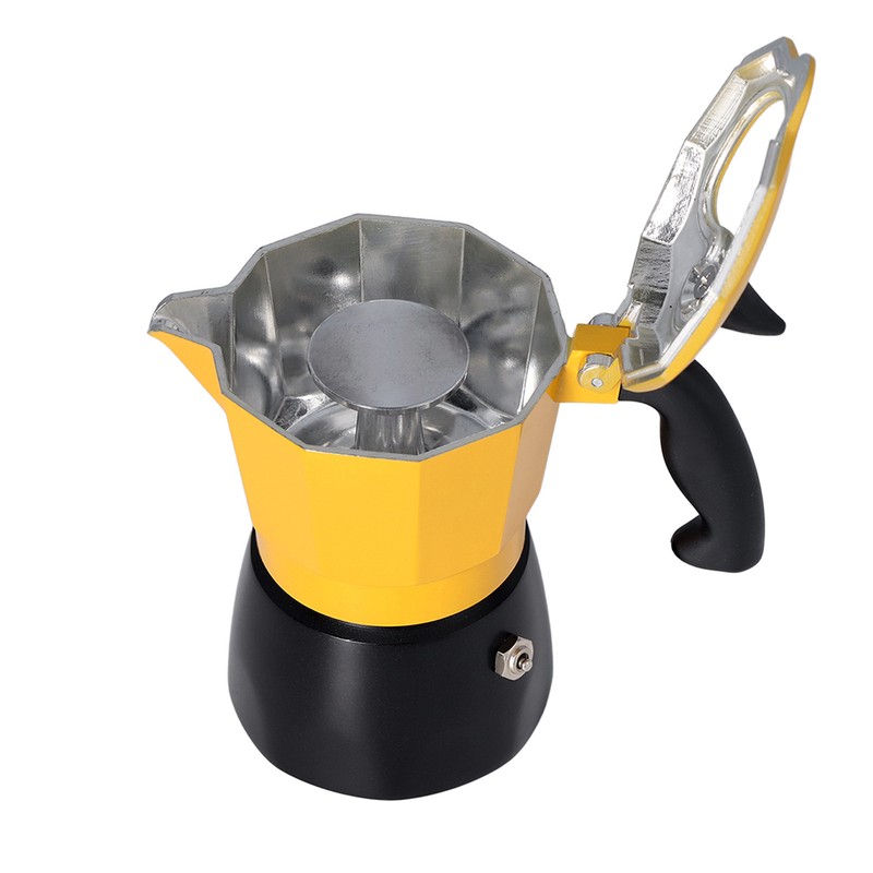 2 Cup 100ML Moka Coffee Pot Single Valve Aluminum Coffee