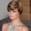Mysyty Highlight Short Bob Wig Human Hair Pixie Cut wigs