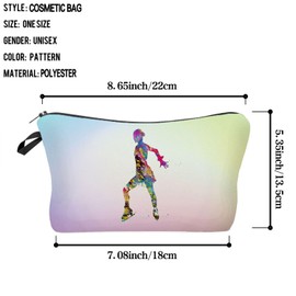 Livel lhood Figure Skating Makeup Bag Shimmering Figure Organizer Zipper Pouch Figure Skating Cosmetic Bag Present for Figure Skaters Figure Skating Fans Teammates Coach Women