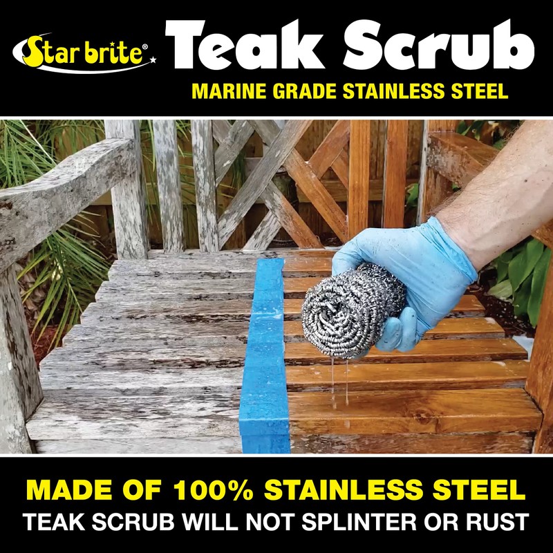 Star brite Marine-Grade Stainless Steel Scrub Scouring Pad Scrubber -