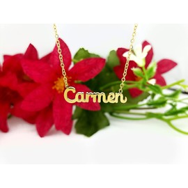 Damen-Halskette mit Namen, Edelstahl, mit Original-Geschenkbox, personalisierter Schmuck für Freunde, Brautpaar Only Faith, standard, Edelstahl, Nicht zutreffend.