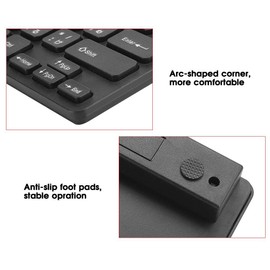 Wired Mini Japanese Keyboard,USB Interface Keyboard with White Japanese Lettering for Computer, Mute Ultra-Thin 78 Key Japanese English Black USB Wired Computer Keyboard(Black)