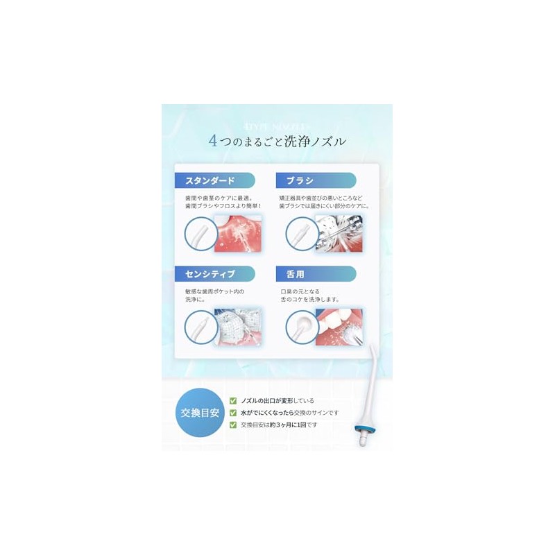 [Replacement Brush] Jet Washer, Oral Washer, Water Pick, Replacement Teeth