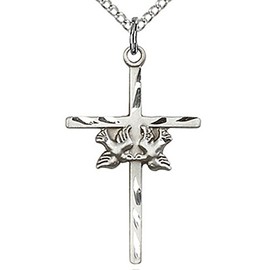 Heartland Store Doves Cross Pendant, Sterling Silver| USA Made