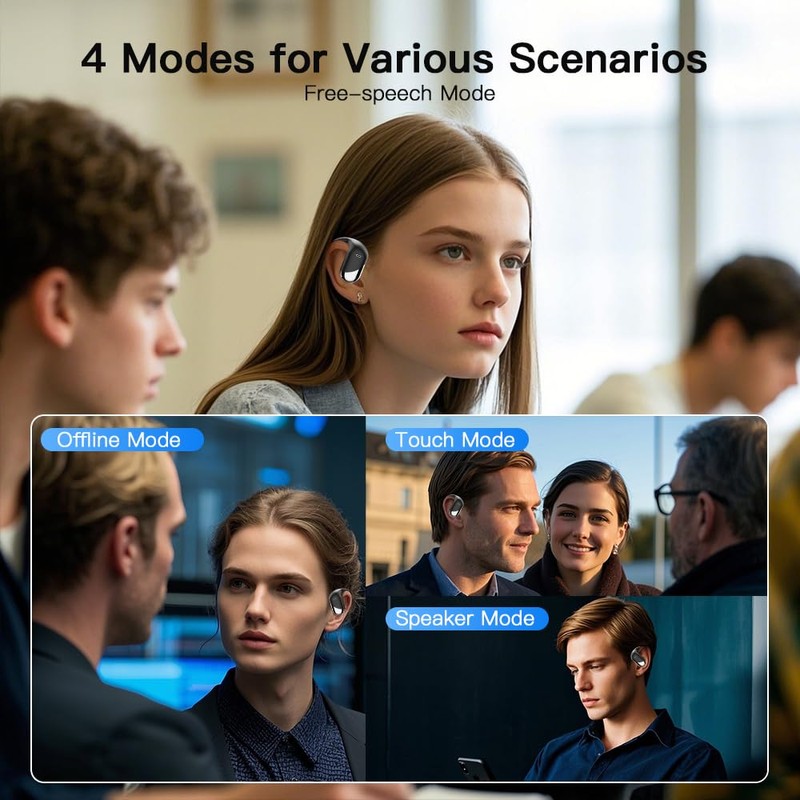 AI Translation Earbuds Real Time, 3-in-1 Translator Earbuds 144 Languages,