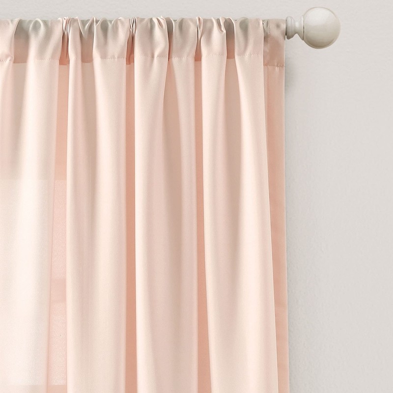 Lush Decor Tulle Skirt Solid Window Curtain Panel Pair, 84"