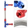 AN8 Braided Dual Feed Fuel Line Kit Carb Fittings for