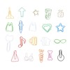 100Pcs Cute Paper Clips 20 Shapes Adorable Fun Metal Paper