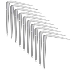 XFORTÂ® London Shelf Brackets [by XFORT] Wall Mounted Shelve Brackets, Shelving Support Brackets, Book Shelf Bracket, Floating Shelve Bracket. [White, 10 Pack] [8 x 6 inch]