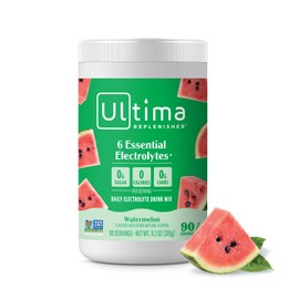 Ultima Replenisher Ultima Replenisher Daily Electrolyte Powder Drink Mix C Watermelon, 90 Servings C Hydration Powder with 6 Key Electrolytes and Trace Minerals C Keto Friendly, Vegan, Non-GMO and Sugar-Free