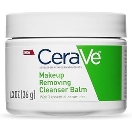 CeraVe Cleansing Balm Makeup Remover, Waterproof Makeup Remover With Ceramides & Plant-Based Jojoba Oil To Nourish & Hydrate, Non-Comedogenic & Fragrance Free, 1.3 Oz