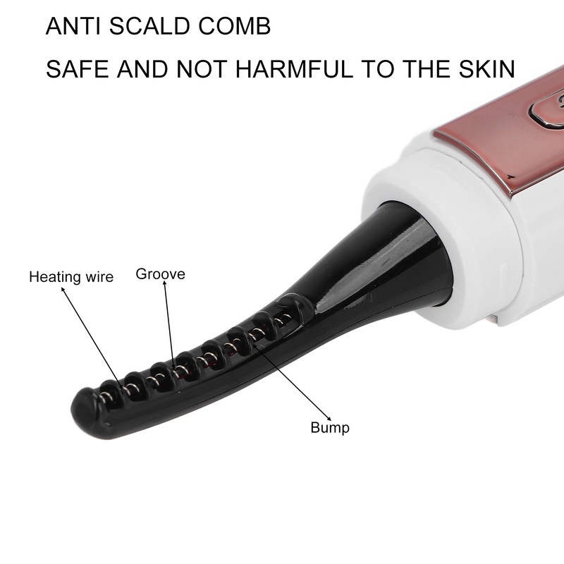 Electric Eyelash Curler USB Rechargeable 4 Level Temp Heated Eyelash