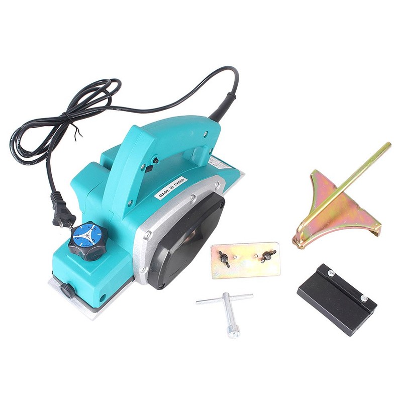 Mallofusa Electric Wood Planer Plane Power HandHeld Woodworking Tool, 3-1/4